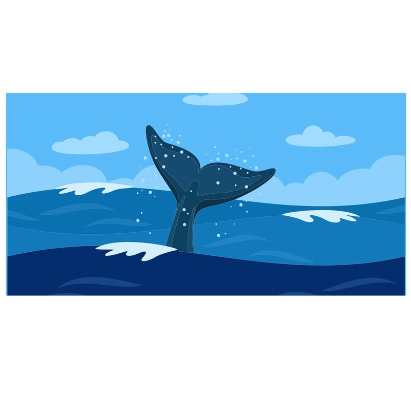 Underwater Animal Print Double-Sided Velvet Polyester Bath Towel | Bath & Beach Towels