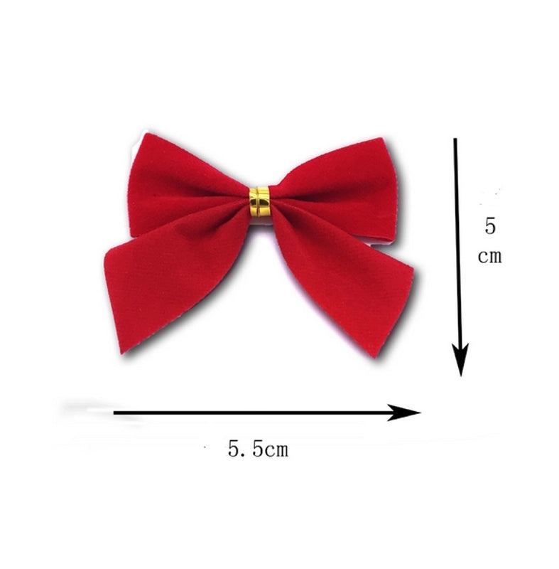 Christmas Elegant Bow Knot Hair Accessory Flocking Party Festival Decoration|Hair Accessories