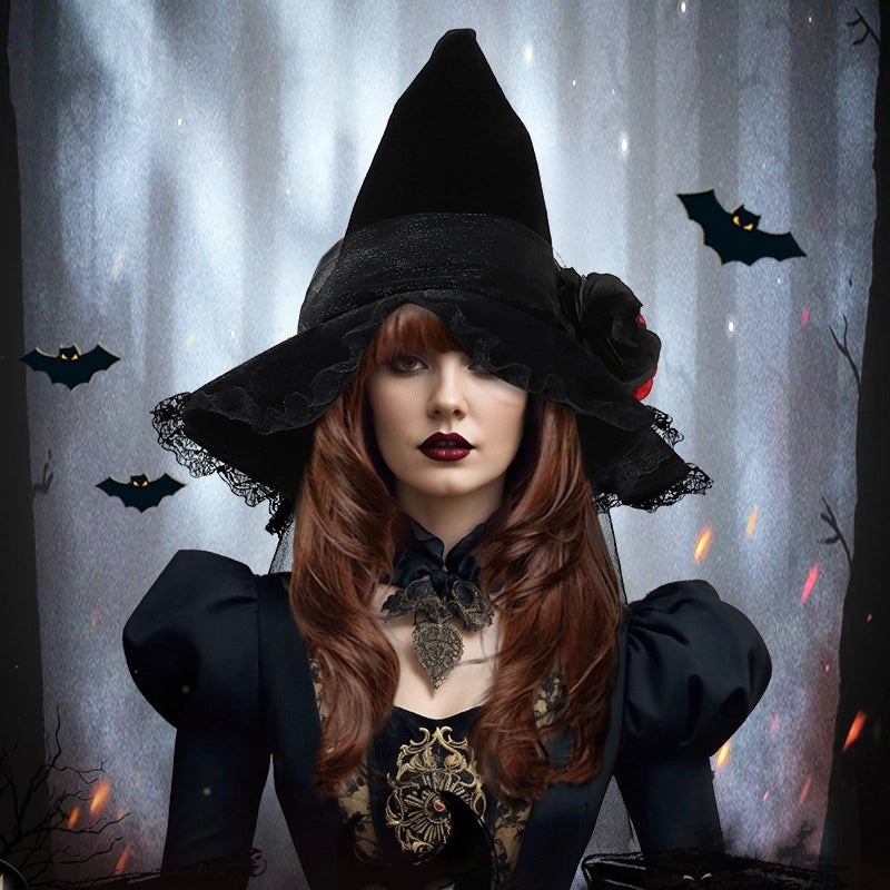 Halloween Gothic Solid Color Party Hat|Hats & Headwear