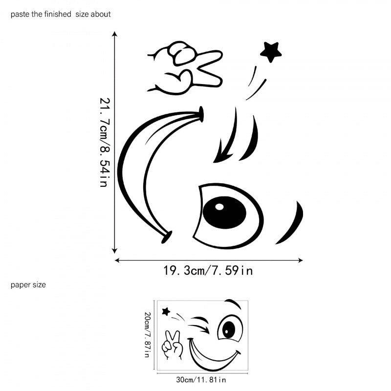 Cute Elegant Face PVC Wall Sticker for Bathroom Decor|Home Decor Wall Stickers