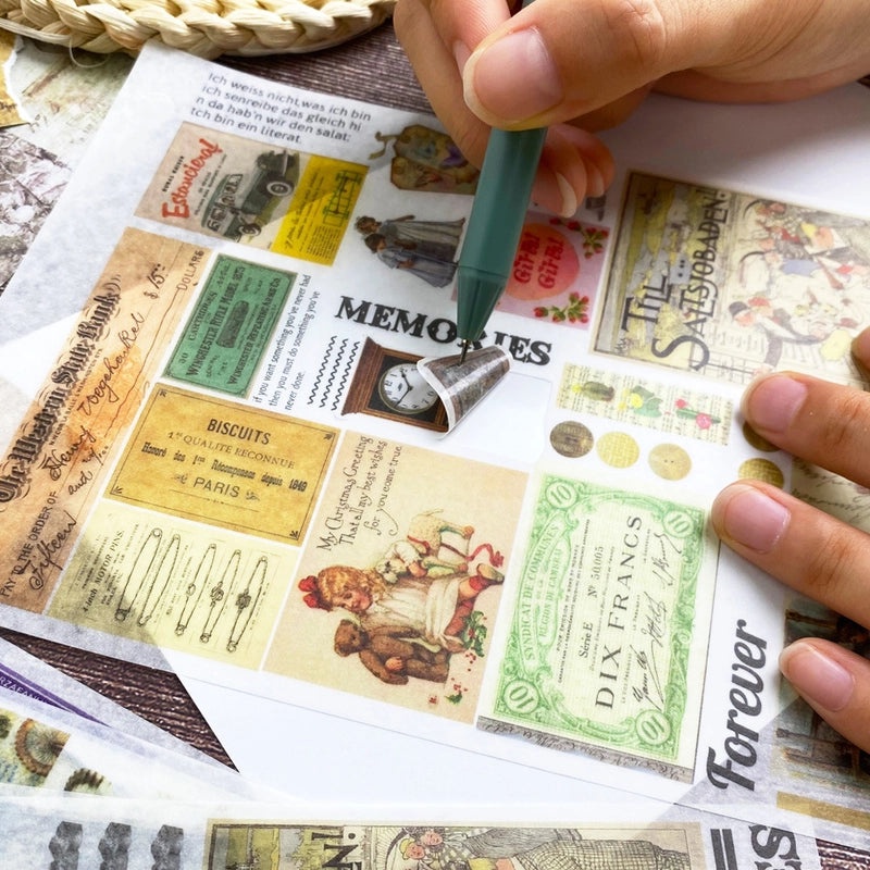 Vintage Style Letter Butterfly School Learning PVC Sticker Set|Stationery & Craft Supplies