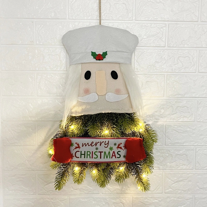 Golden Snowman Christmas Pendant with Lights Green Holiday Home Decor | Christmas Decorations