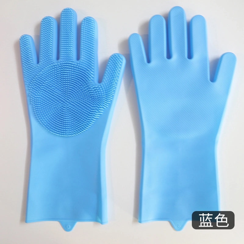 Waterproof Silicone Dishwashing Gloves with Anti-scalding Feature for Pet Bathing and Kitchen Cleaning | Household Cleaning Gloves