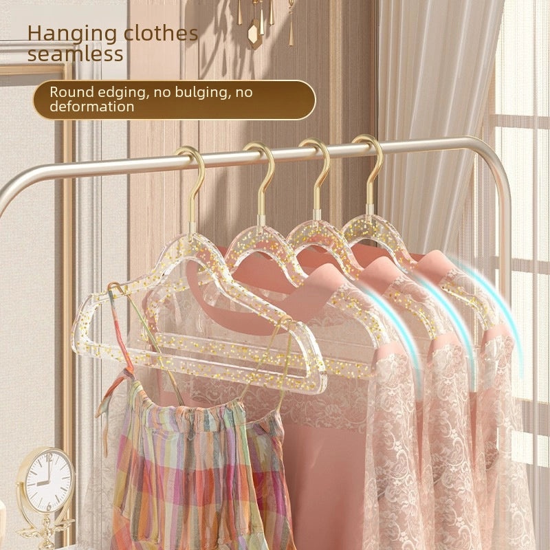 10 Pieces Transparent Acrylic Non-slip Clothes Hangers for Household and Store Use | Home & Living - Storage & Organization