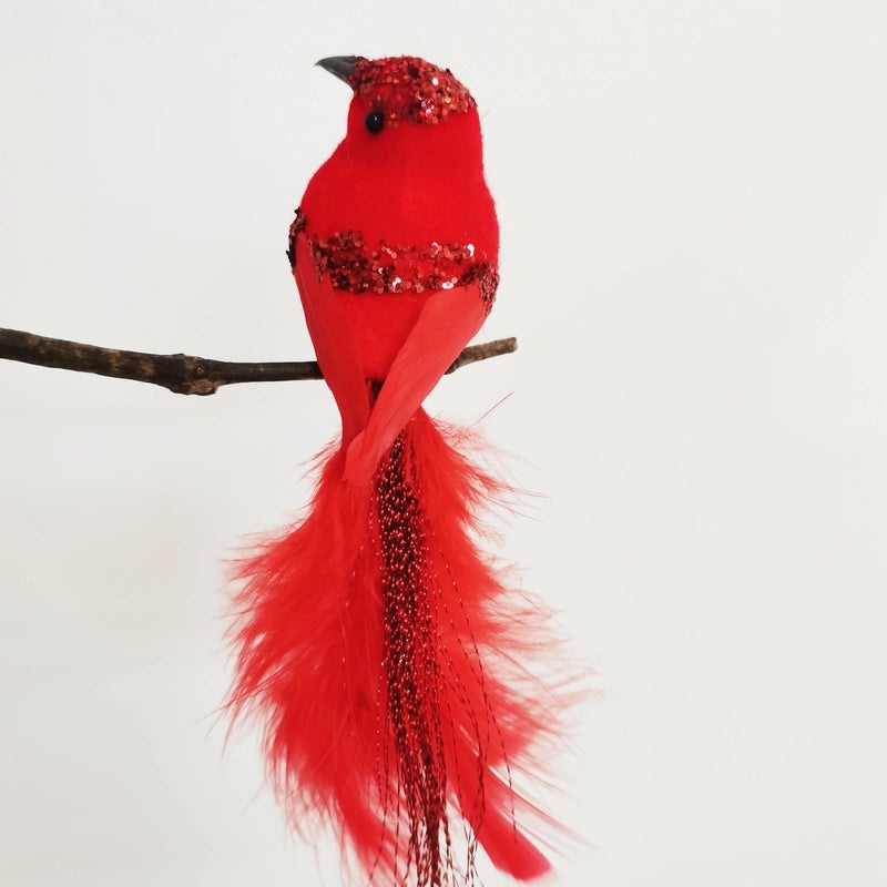 Realistic Red and White Bird Garden Ornaments for Easter and Halloween | Home & Garden Decor