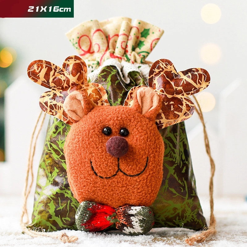 Christmas Tree Santa Claus Snowman Gift Bags Festive Party Wrapping Supplies|Holiday Party Supplies