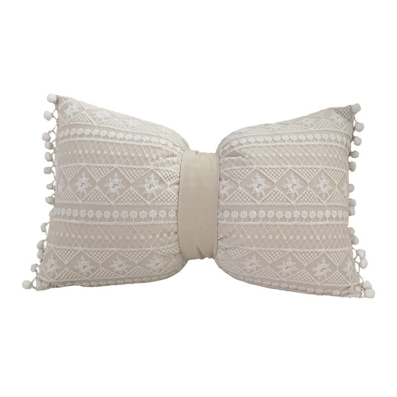 Korean Style Floral Cotton Linen Blend Throw Pillow Cover | Home Decor Pillows