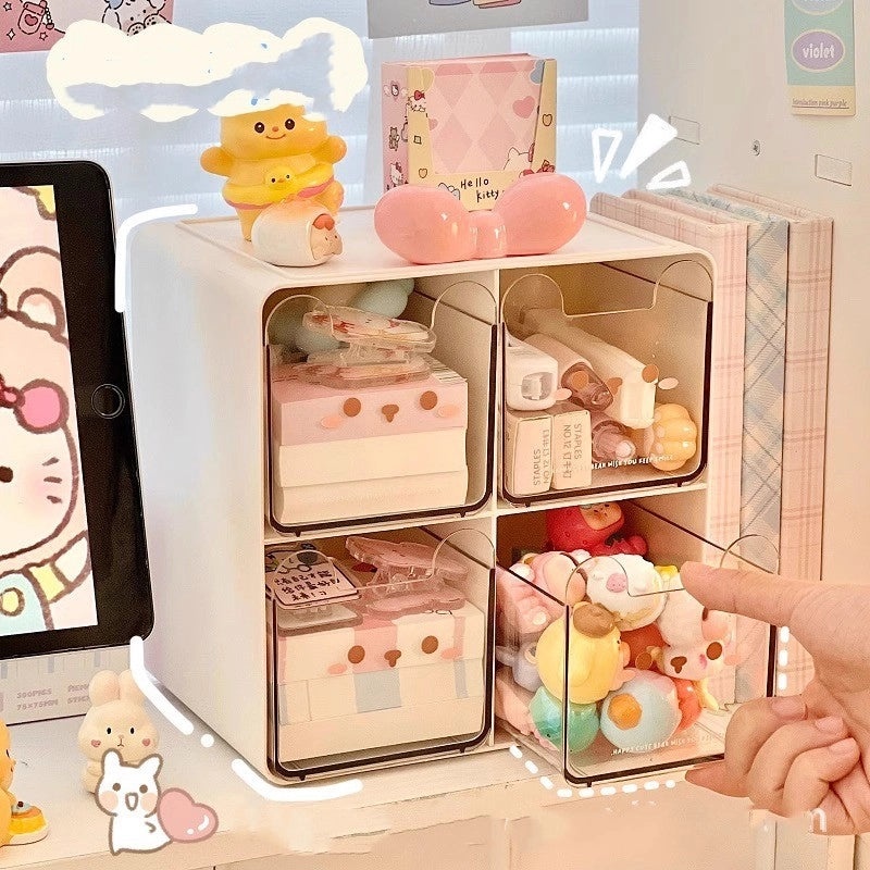 Cute Cartoon Pet Design Plastic Storage Box Organizer|Home Storage & Organization