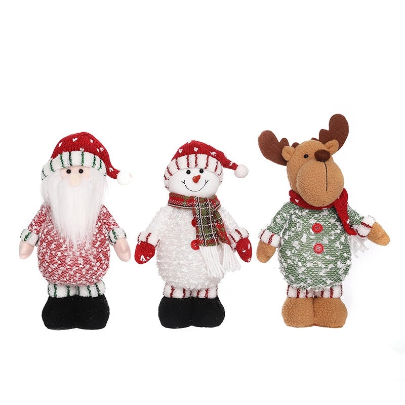 Christmas Santa Claus and Snowman Festive Party Dolls Table Centerpiece Decorations|Holiday Party Decor