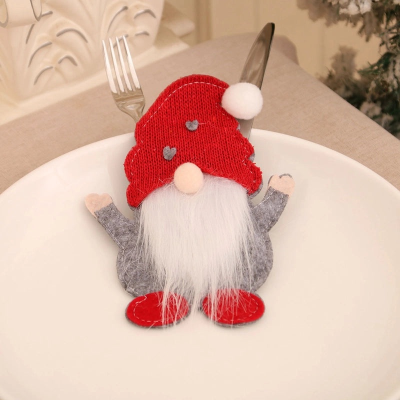 Christmas Doll Party Cutlery Bags Festive Table Decor | Holiday Party Supplies