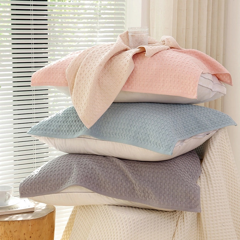 Pure Cotton Pillow Towels Pair | Household Pillowcase Turban Gauze Sweat Absorbing Towels for Adults and Students | Home Textiles