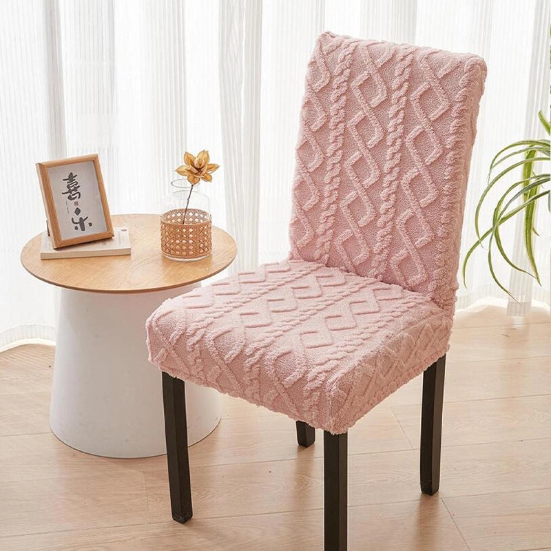 Jacquard Elastic Chair Cover Thickened Cushion Dining Room Universal Fit|Home Decor & Furniture Accessories