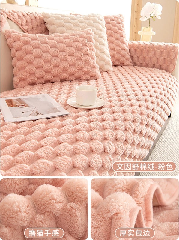 Thick Plush Winter Sofa Cushion Non-slip Nordic Style Warm Cover|Home Decor Cushions