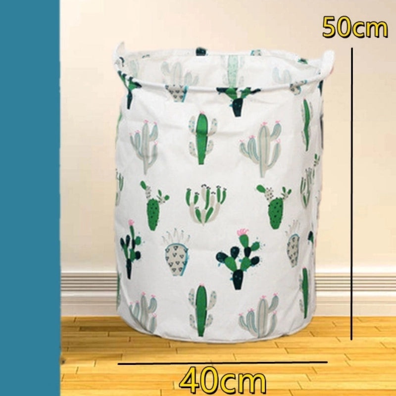 Geometric Animal Print Cotton Linen Storage Basket Minimalist Style|Home Storage & Organization