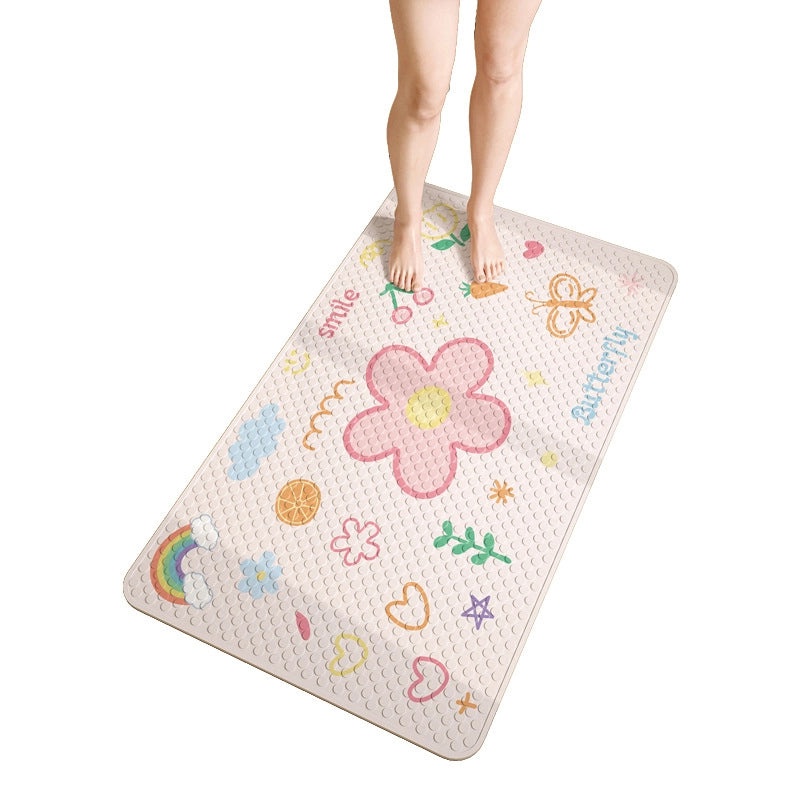 Children's Cartoon Non-slip PVC Bathroom Mat with Suction Cups for Shower and Toilet | Bathroom Accessories