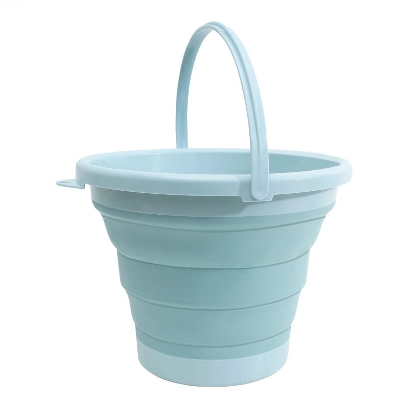 Foldable Solid Color Plastic Bucket for Bathing|Home & Bath Accessories