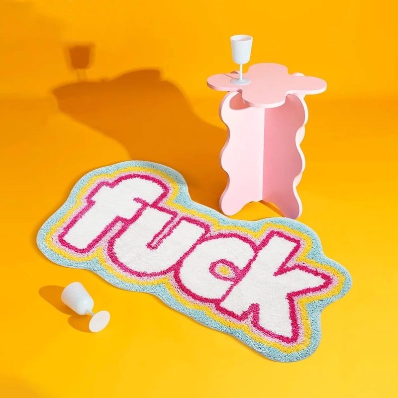 Letter Pattern Polyester Bath Mat for Bathroom Use|Home & Living Bath Accessories