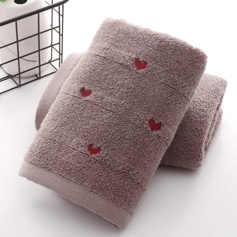 Thickened Cotton Jacquard Towel 32 Shares Love Design Soft Absorbent 110g Custom Gift Towel|Home Textiles & Towels