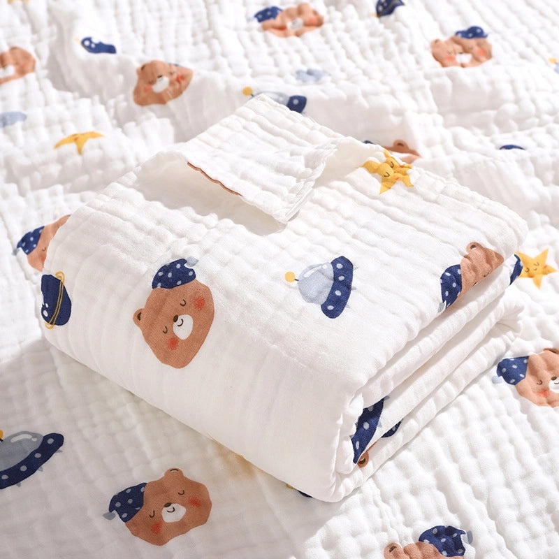 Newborn Cotton Six-layer Gauze Bath Towel Soft Baby Bath Swaddle Wrap|Baby Bath & Towels