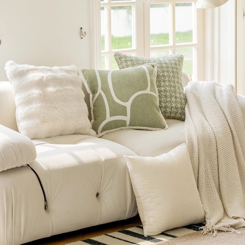 Cream Style Nordic Modern Sofa Pillowcase Cushion for Living Room Bedside Waist Backrest | Home Decor & Pillows