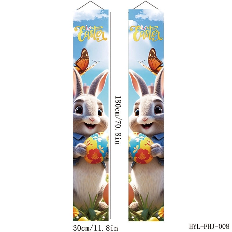 Easter Rabbit Hanging Ornaments Pair Cute Polyester Couplets Decorations|Home Decor