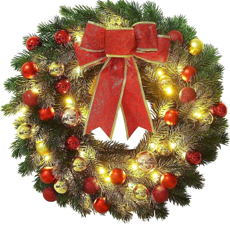 Christmas Wreath Door Hanging Ornament Christmas Window Decoration Holiday Pendant Xmas Decor Hot Sale|Home Decorations