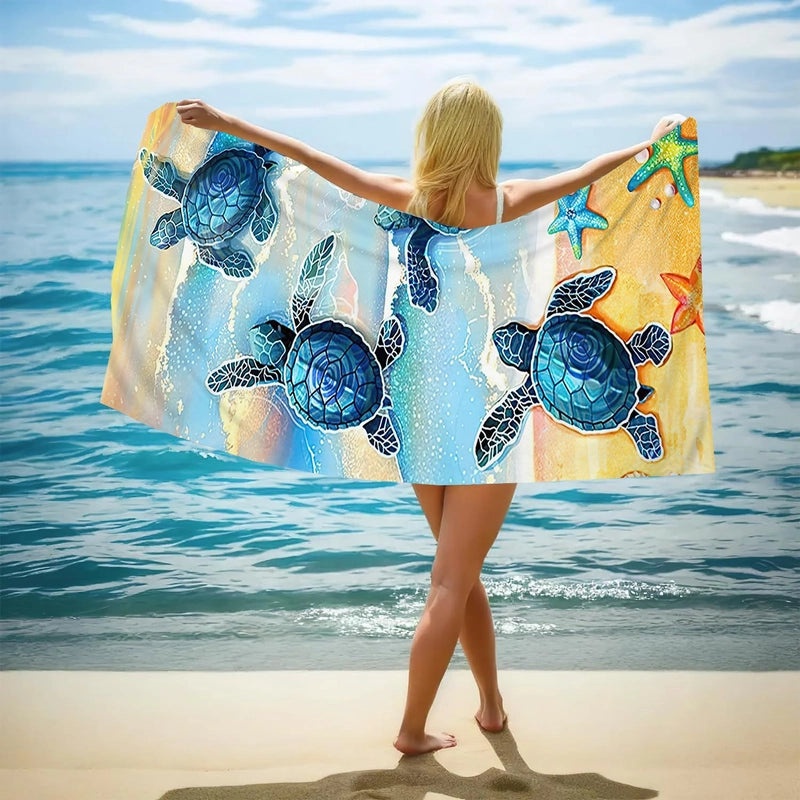 Elegant Floral Butterfly Beach Towel with Superfine Fiber for Casual Bathing|Beach Towels and Accessories