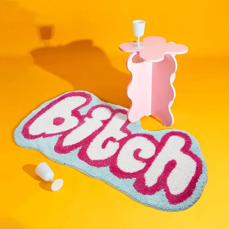 Letter Pattern Polyester Bath Mat for Bathroom Use|Home & Living Bath Accessories