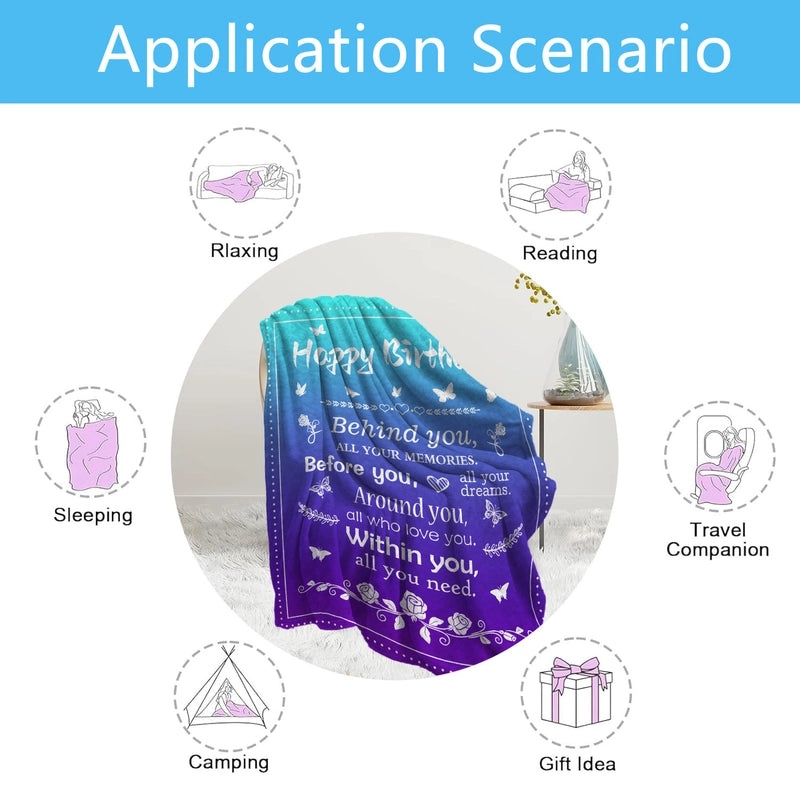 Cozy Polyester Letter Print Blanket for Couch and Sofa Decor | Home Textiles & Throws