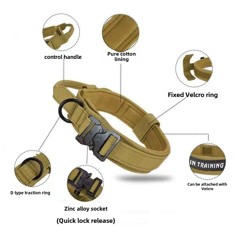 Outdoor Tactical Dog Collar for Medium and Large Dogs | Tactical Pet Accessories