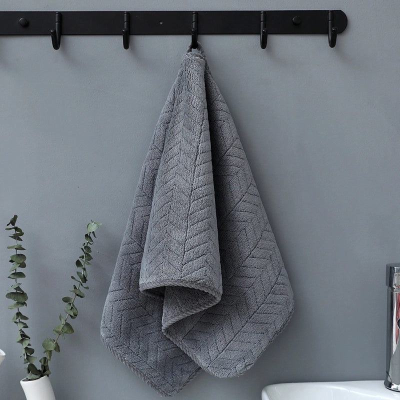 Coral Fleece Quick-dry Face Towel for Adults Thick Household Soft Embroidered Logo|Home Textiles & Towels