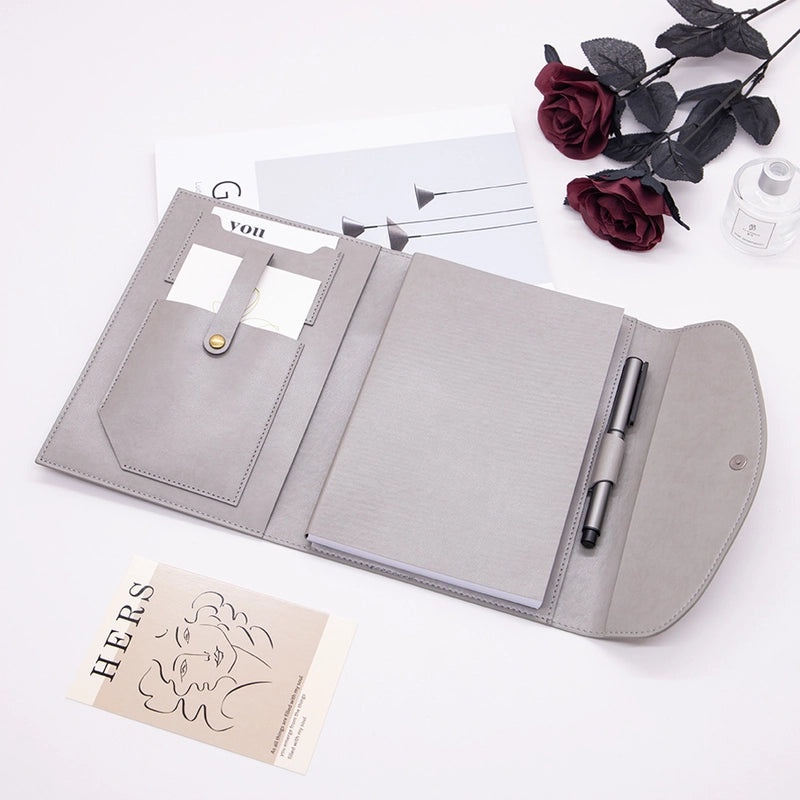 Solid Color PU Leather Business Notebook for Back to School | Stationery & Office Supplies