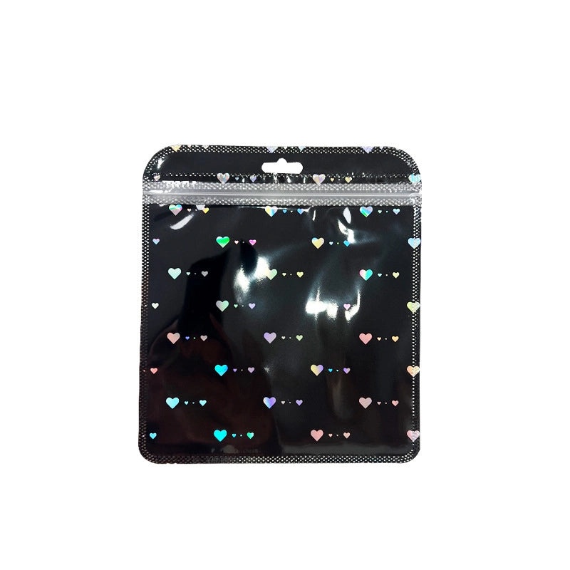 Yin Yang Lock Plastic Card Bag Small Gift Packaging Laser Self-Sealing Pocket for Jewelry|Jewelry Packaging