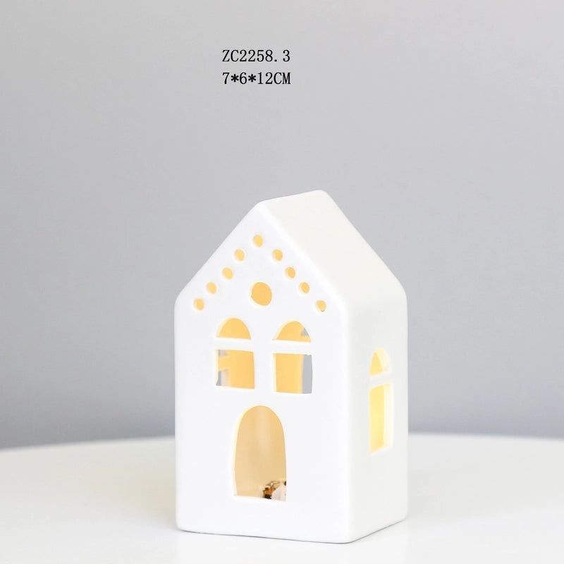 Creative Ceramic LED Night Light Small House Ambient Lamp Decorative Ornament|Home Decor Lighting