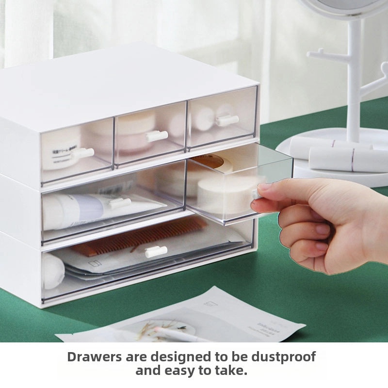 Elegant Desktop Cosmetic Storage Drawer Organizer | Home & Living Storage Solutions