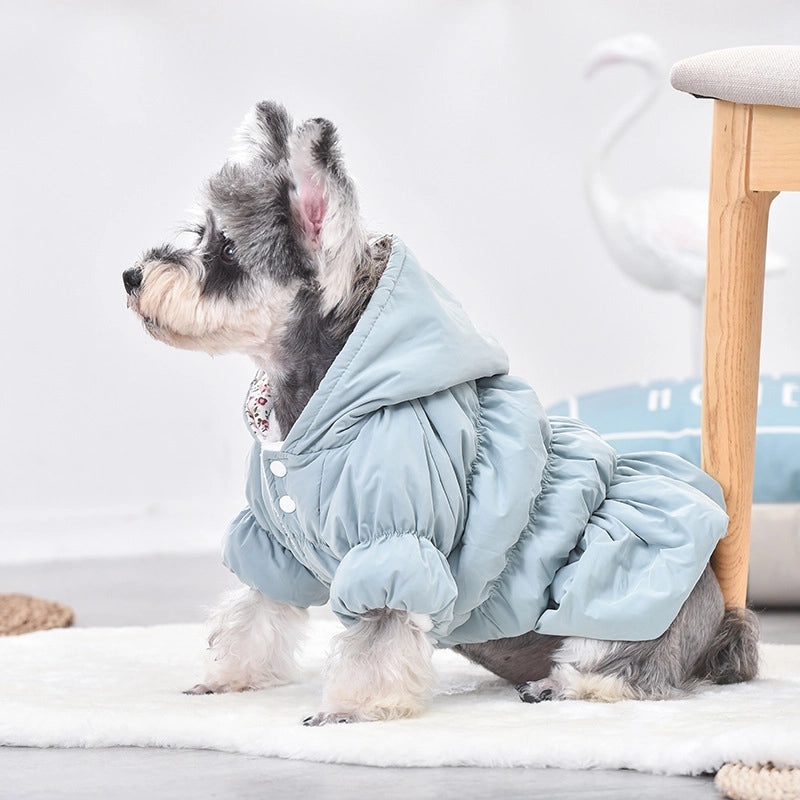 Cozy Pet Bear Floral Bubble Dress for Small Dogs | Pet Apparel & Accessories