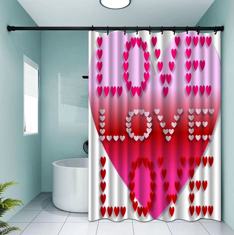 Sweet Heart Shape Polyester Door Curtain for Bathroom|Home Decor Curtains