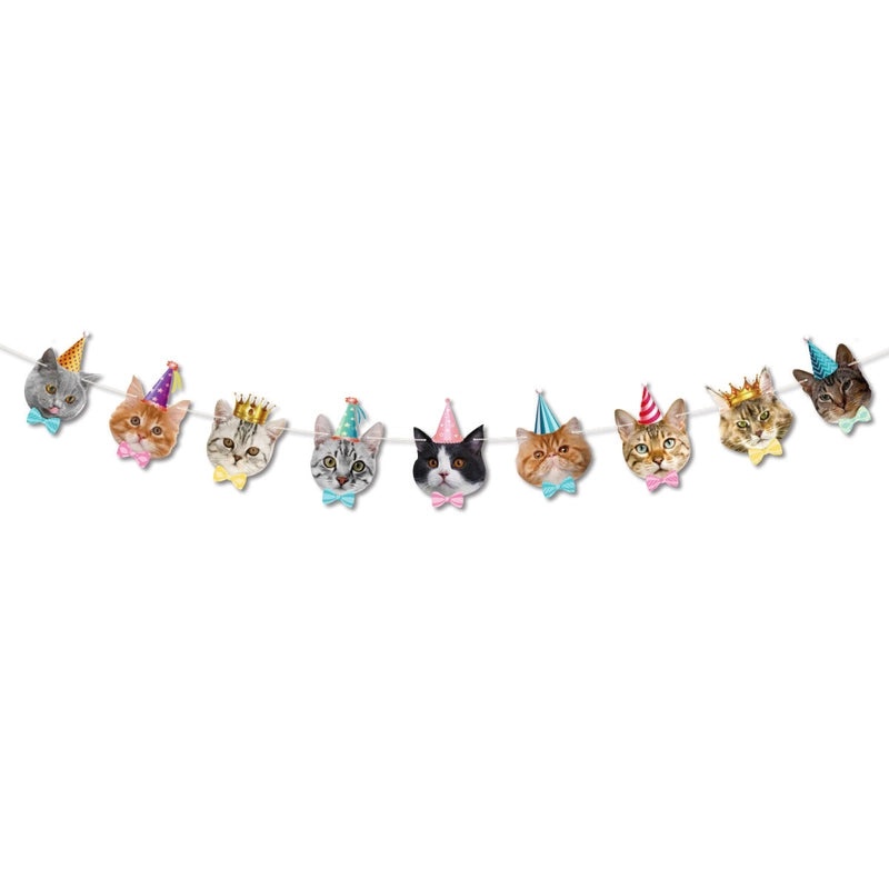 Cute Cat Holiday Party Emulsion Balloons | Party Supplies