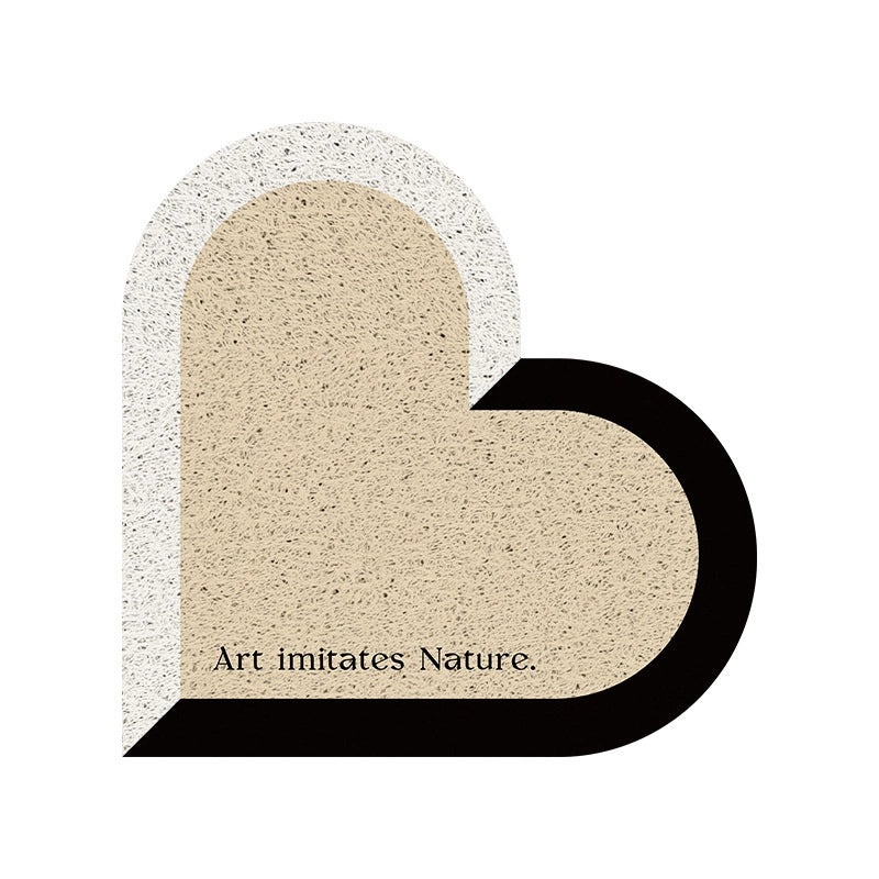 Elegant Heart-Shaped PVC Bath Mat for Casual Bathroom Decor|Home & Bath Accessories