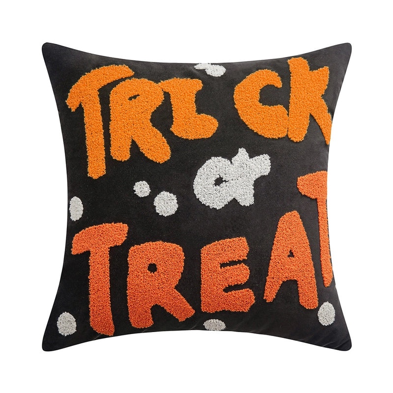 Halloween Minimalist Letter Polyester Pillow Covers for Couch Sofa Decor|Home Decor Pillows
