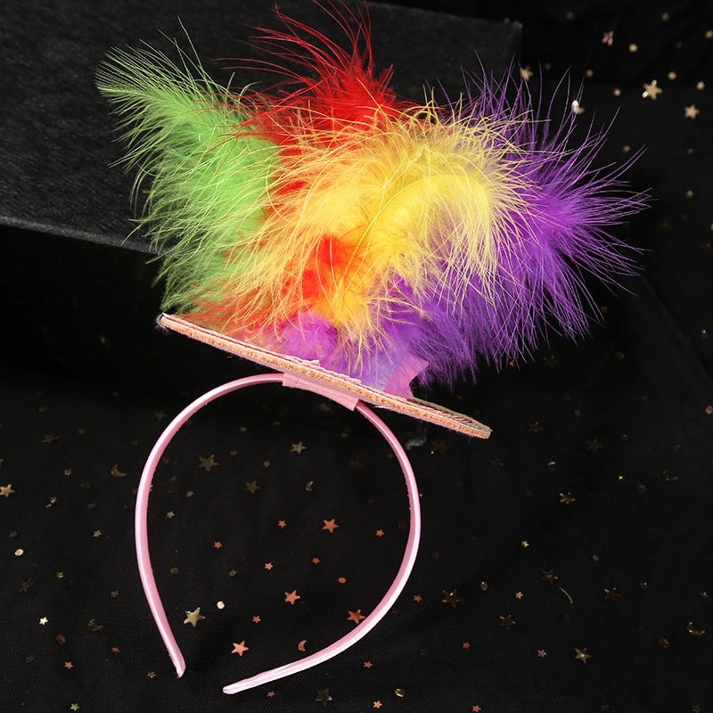 Colorful Feather Bow Headband for Birthday Parties | Hair Accessories