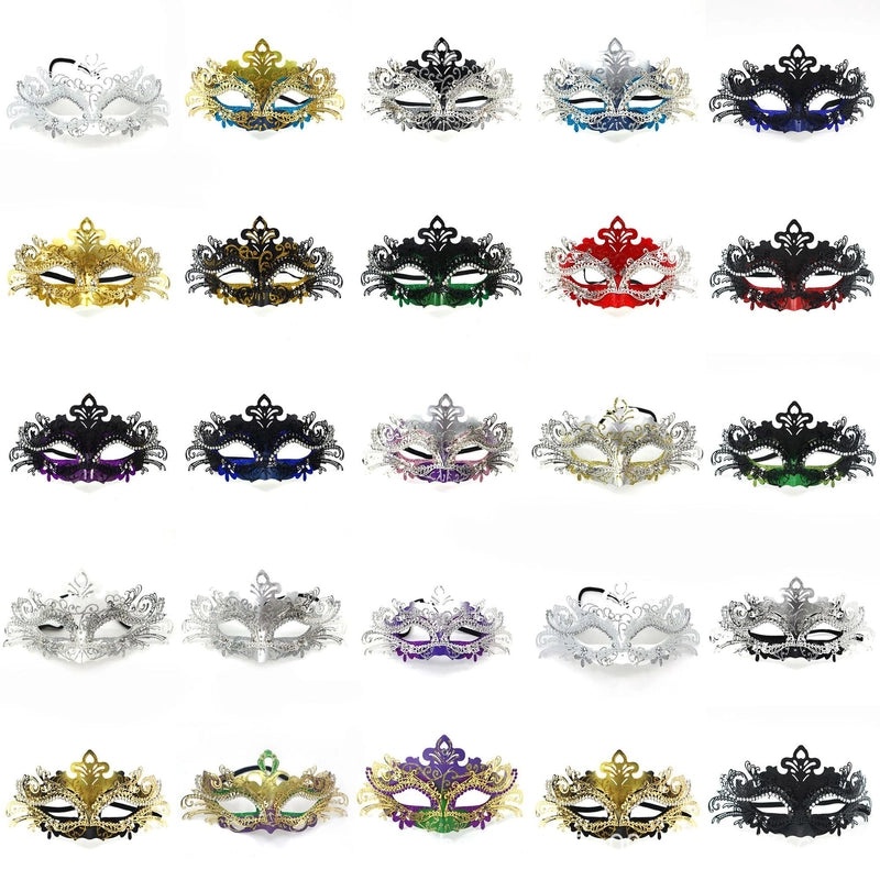 Mardi Gras Minimalist Geometric Plastic Party Mask | Party Supplies
