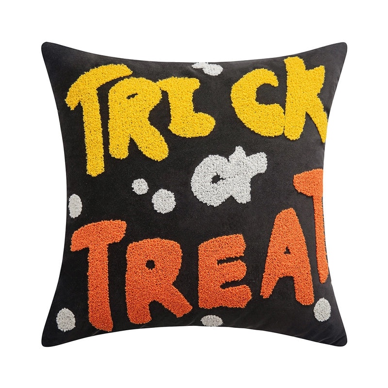 Halloween Minimalist Letter Polyester Pillow Covers for Couch Sofa Decor|Home Decor Pillows