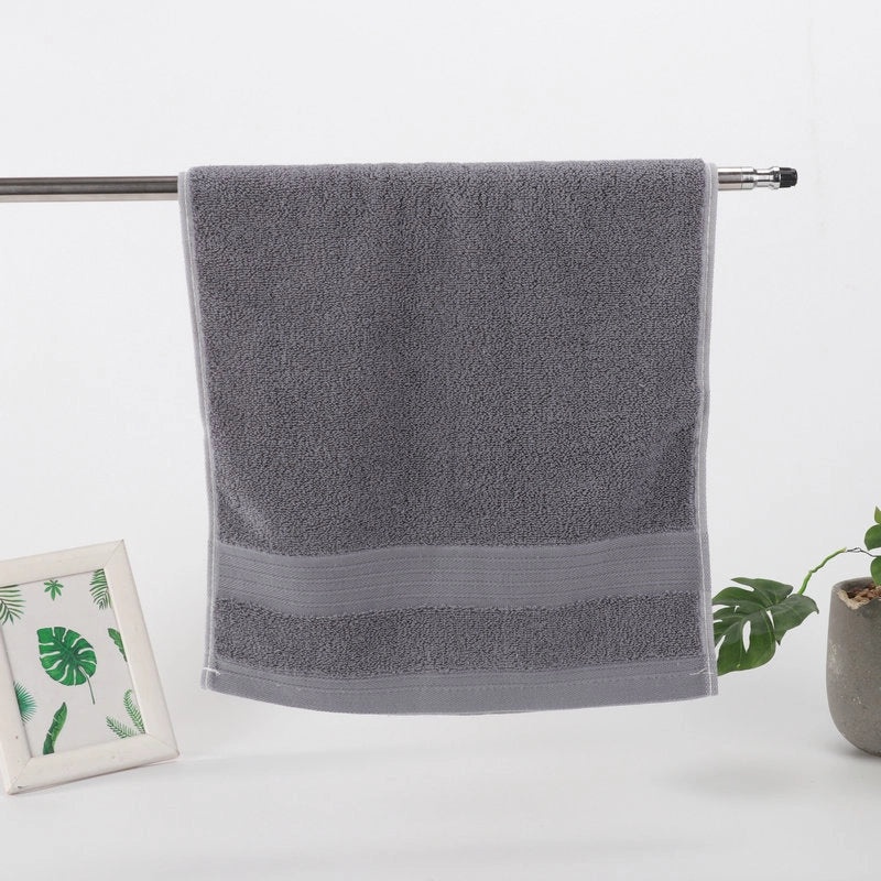 Pure Cotton Thickened Adult Face Towel with Watergrain Texture and Embroidered Logo|Home & Living Towels