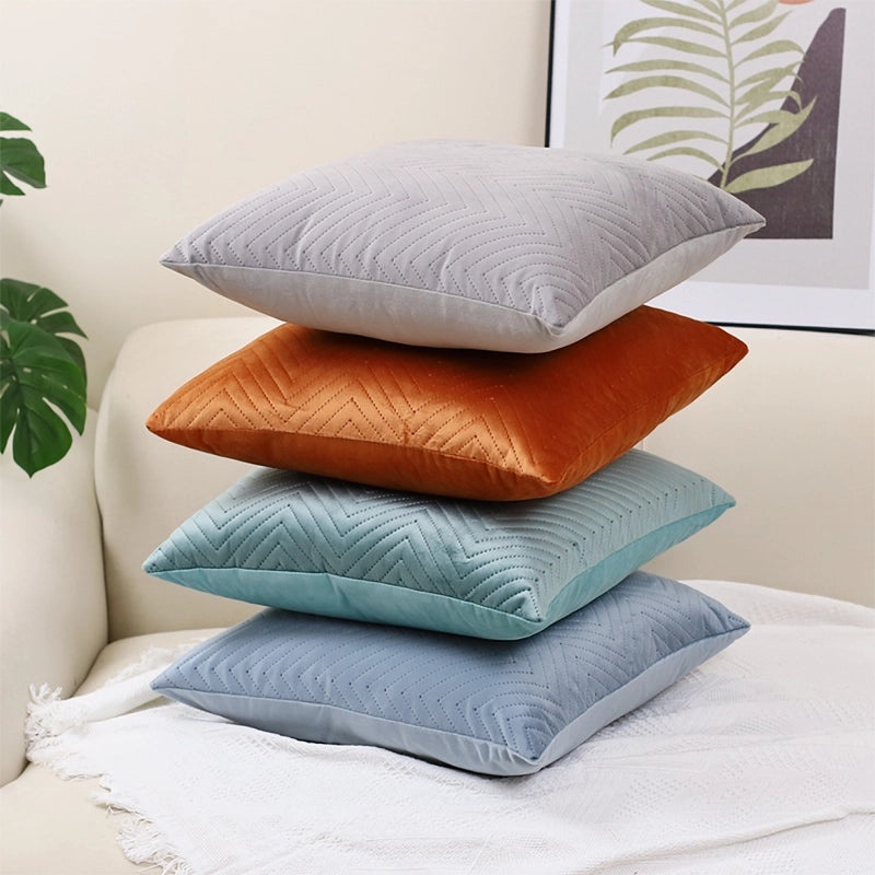 Nordic Velvet Embossed 3D Pillow Cover for Bedside Home Decor|Home Textiles>Pillow Covers & Cases