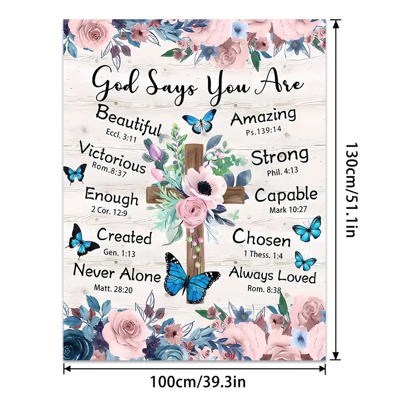 Cozy Polyester Letter Print Blanket for Couch and Sofa Decor | Home Textiles & Throws