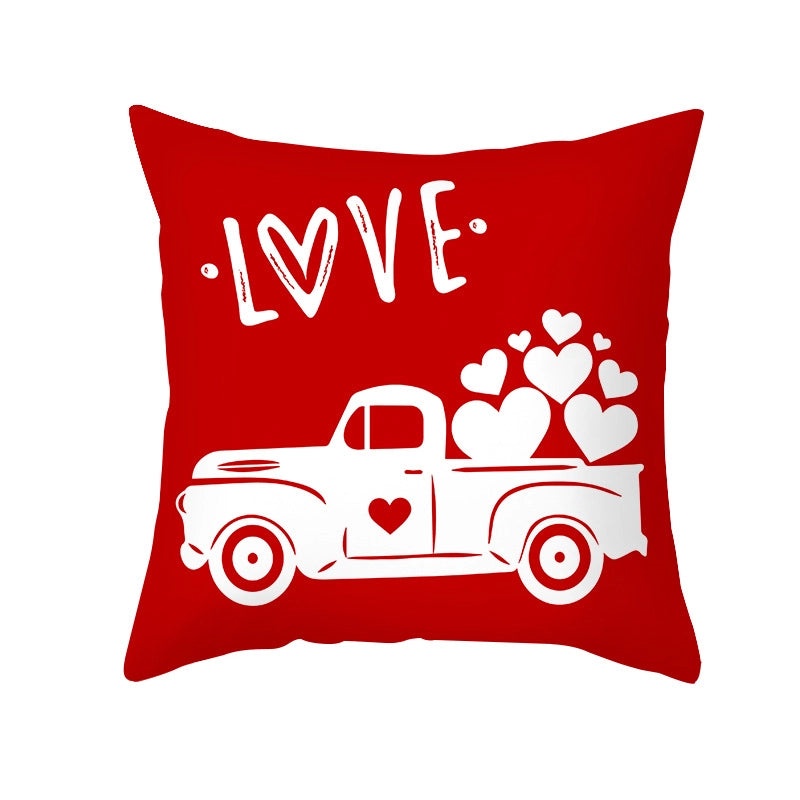 Valentine's Day Heart-Shaped Fiber Peach Skin Pillow Covers for Couch Sofa Decor|Home Decor