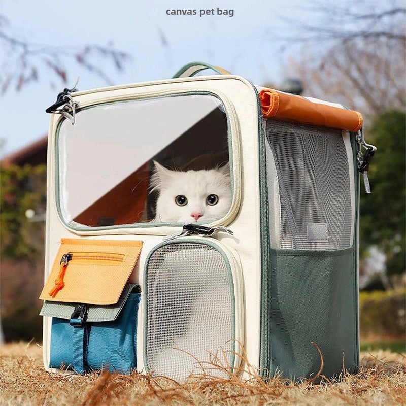 Portable Cat Backpack Carrier with Large Capacity for Pets | Pet Carriers & Backpacks