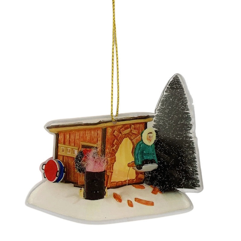 Acrylic Christmas Tree Pendant Flat House Decoration Cross-border Holiday Gift Supplies|Home Decor