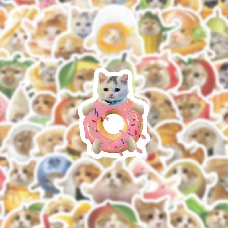 Cute Cat PVC Stickers Set for Learning and Decoration | Home & Living Accessories